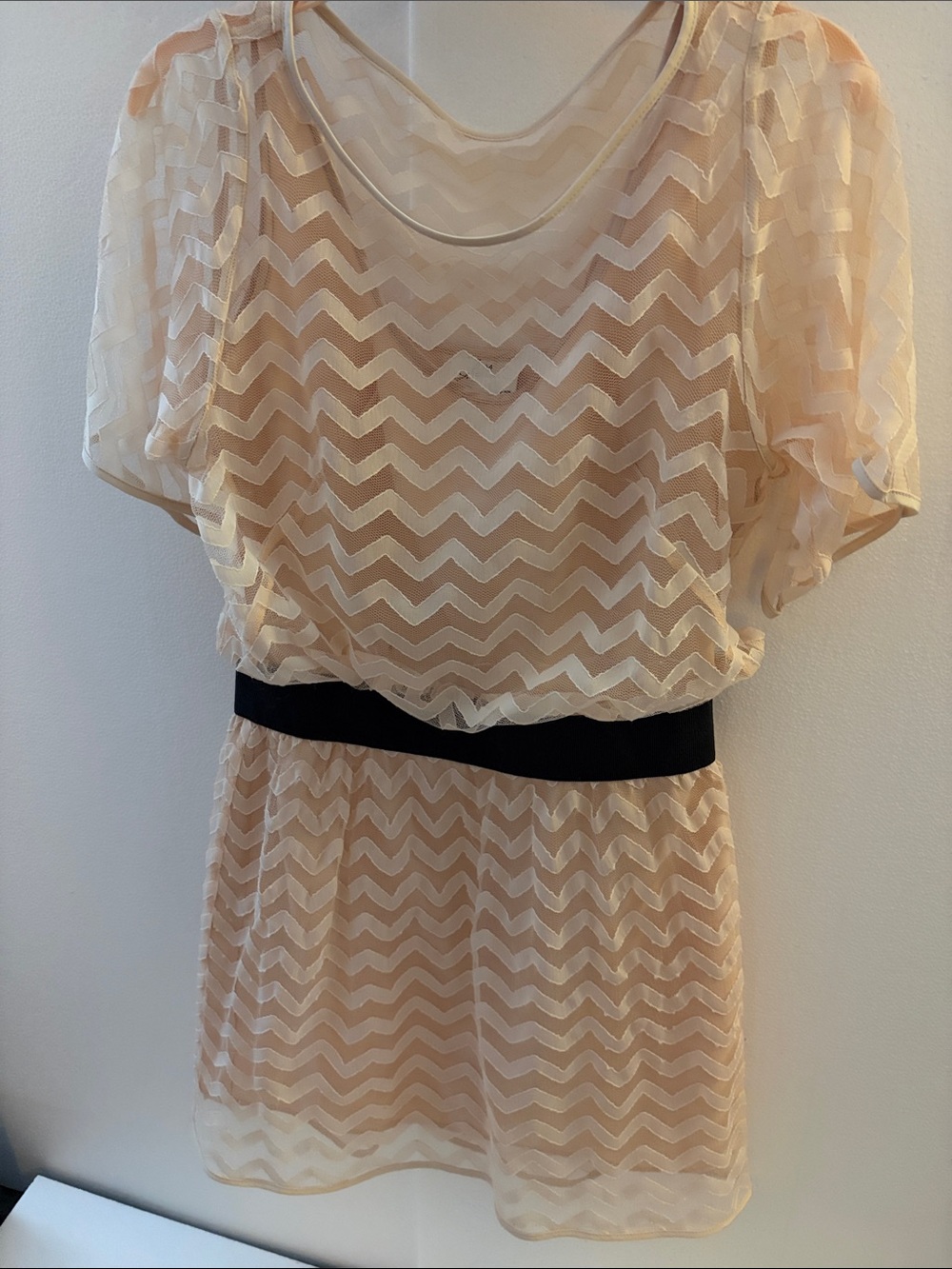 MILLY Demi Chevron Dress Size 2 Ivory Silk Wedding Guest Cocktail XS / Small